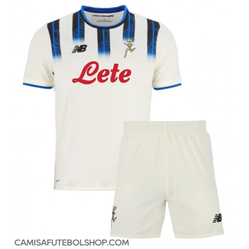 Camisa de time de futebol Atalanta Replicas 2º Equipamento Infantil 2025-26 Manga Curta (+ Calças curtas)